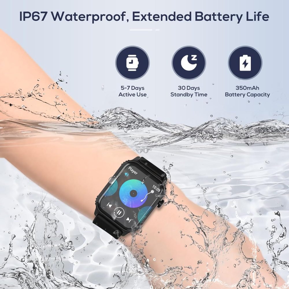 Smart Watches for Women Men, 1.83" HD Smartwatch with 120 Sports Modes, Heart Rate/Sleep Monitor, IP67 Waterproof, Bluetooth Call & Music Control - Image 7